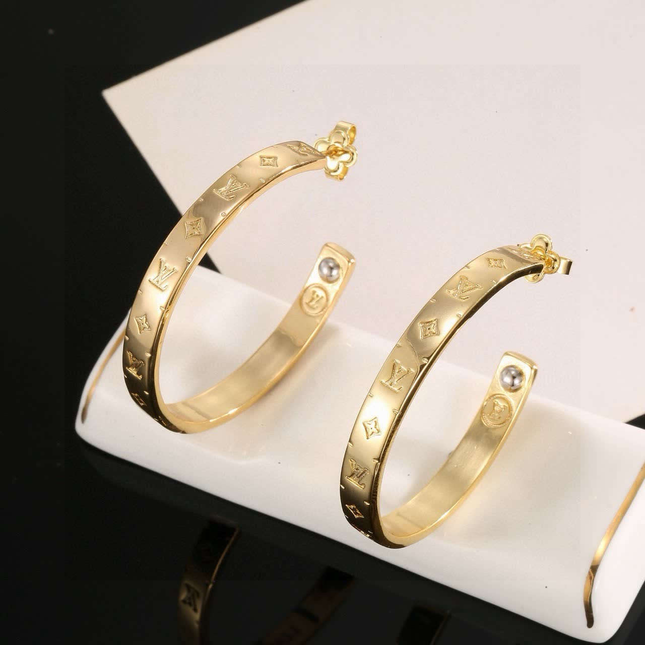 Louis Vuitton Gold Hoop Earrings
